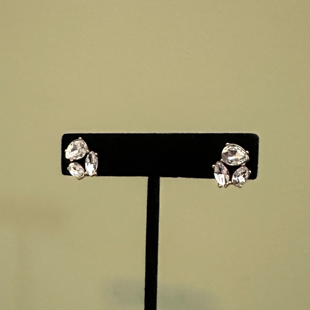 J. Crew gold Crystal Cluster Earrings